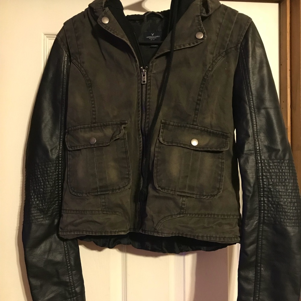 American eagle leather jacket